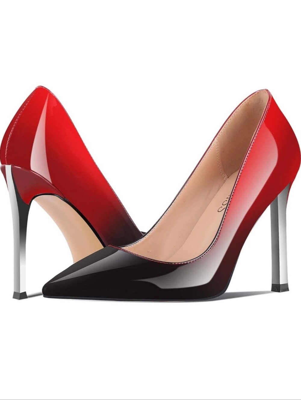 wetkiss Red Black Ombre High Stiletto Heels Size 9 - Picture 4 of 7